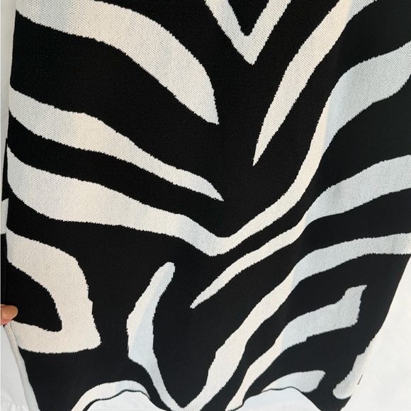 New York & Company Black and White Zebra Midi Dress - Picture 10 of 12